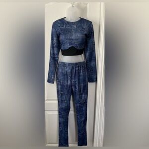 Stylish Blue Women's Two Piece set